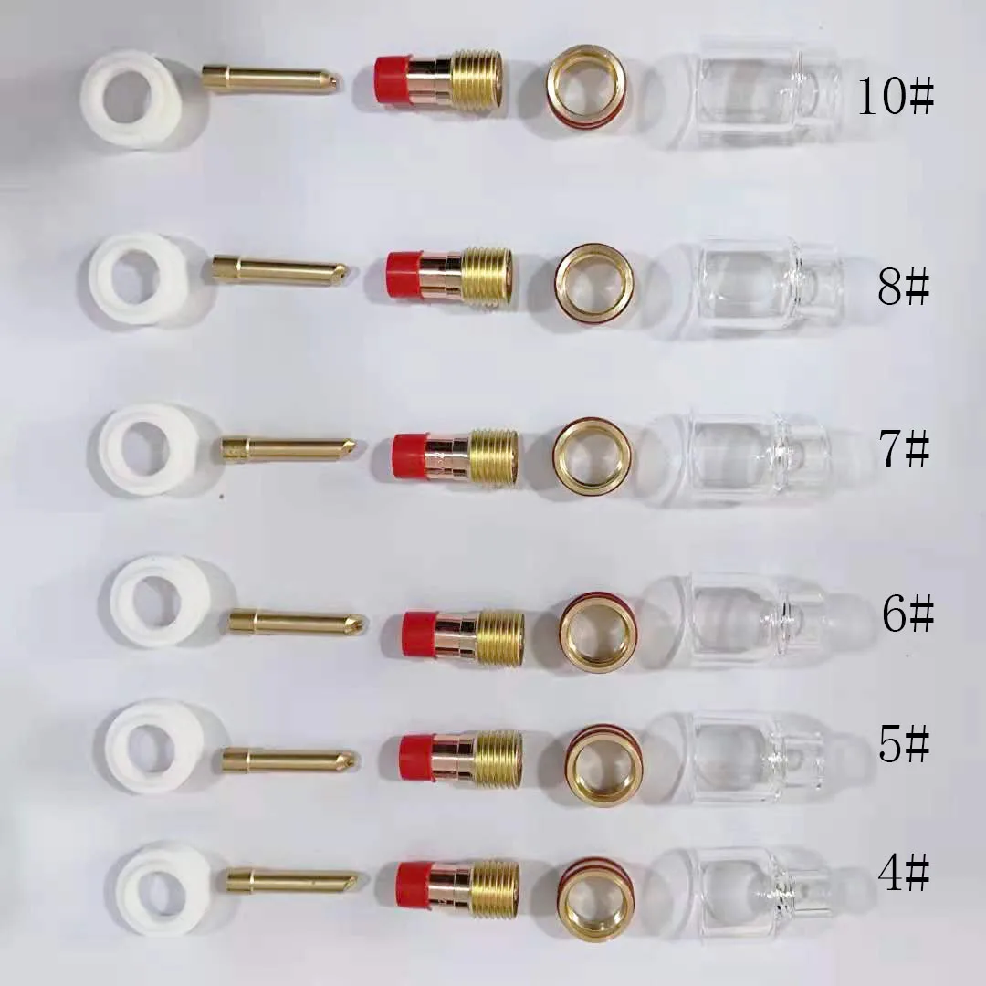 TIG Cup Gas Lens Collet Kit For WP17/18/26 Gun Welding Parts