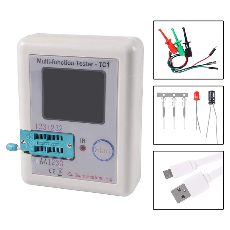 LCR-TC1 1.8 Inch Kleurrijke Display Pocketable Multifunctionele Tft Backlight Transistor Tester