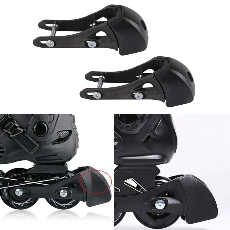 2Pcs Universal Rollschuhe Bremsen Pads Erwachsenen Inline Roller Skate Bremsen Block Pad Brems Klinge Zubehör