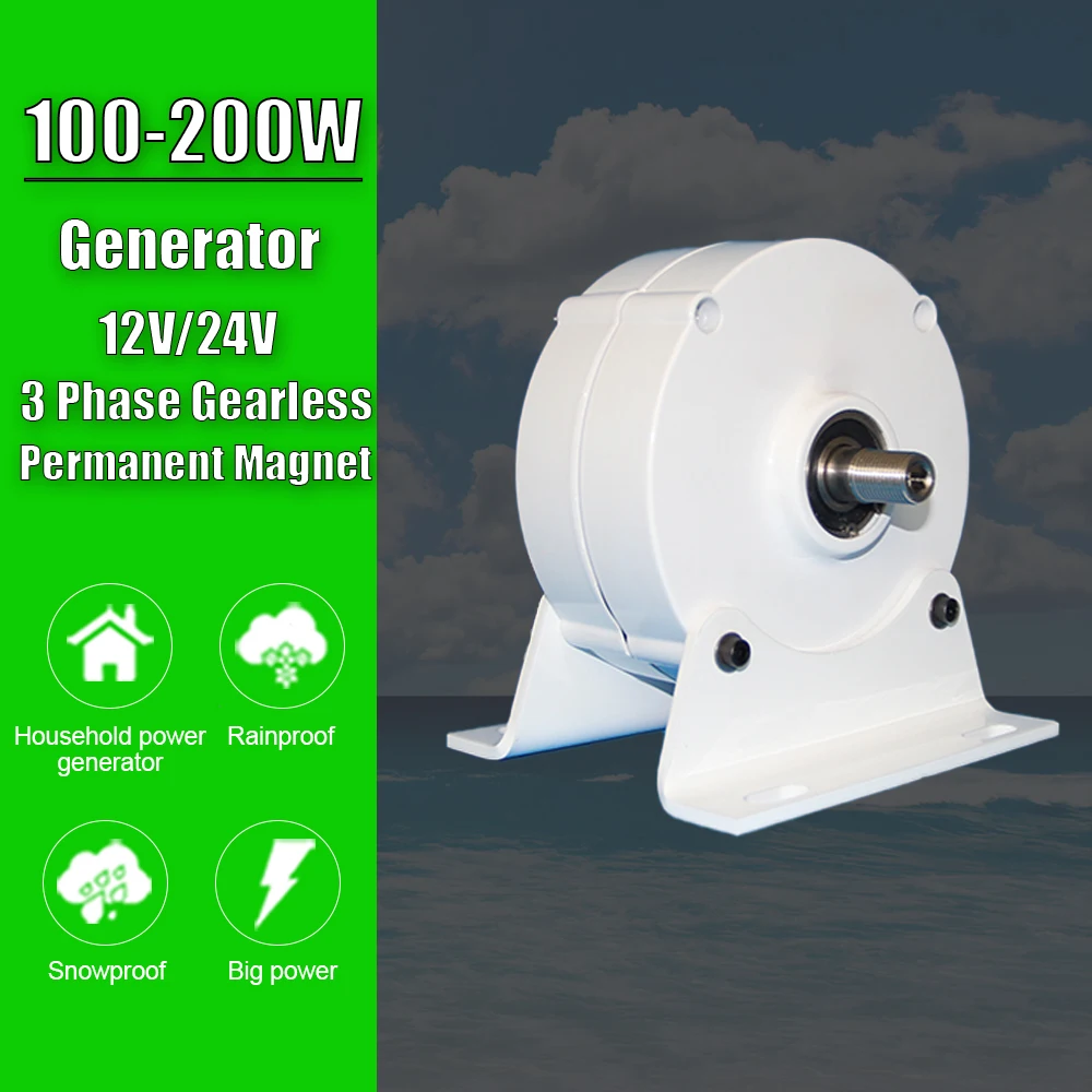 PMG Wind Turbine Generator 750 Rpm 500w 12V 24V Windmill AC DC Power Magnetic Dynamo Water Turbine Hydro Alternator Free Energy