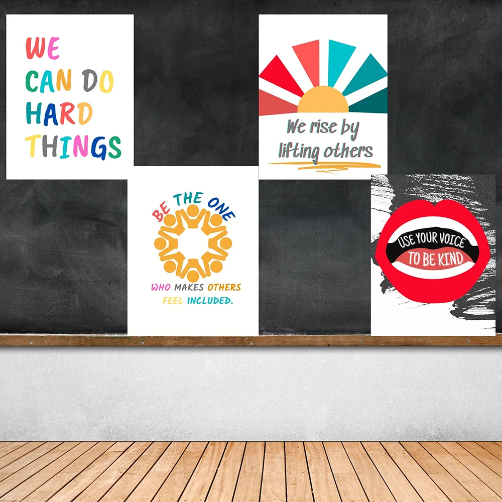 Classroom Positive Confidence Quote Wall Canvas Painting Educational Nursery Nordic Wall Art Pictures For Kids Room Decor Prints