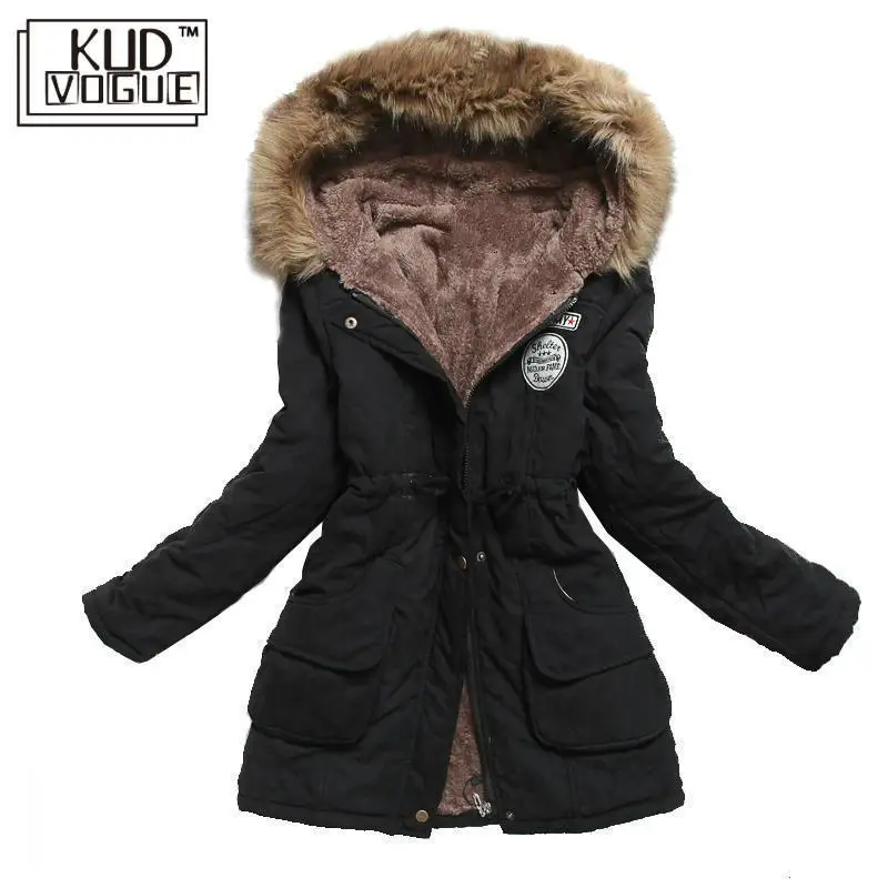 

Winter Jacket Women Thick Warm Hooded Parka Mujer Cotton Padded Coat Mid-length Long Paragraph Plus Size 3xl Slim Female Ladies