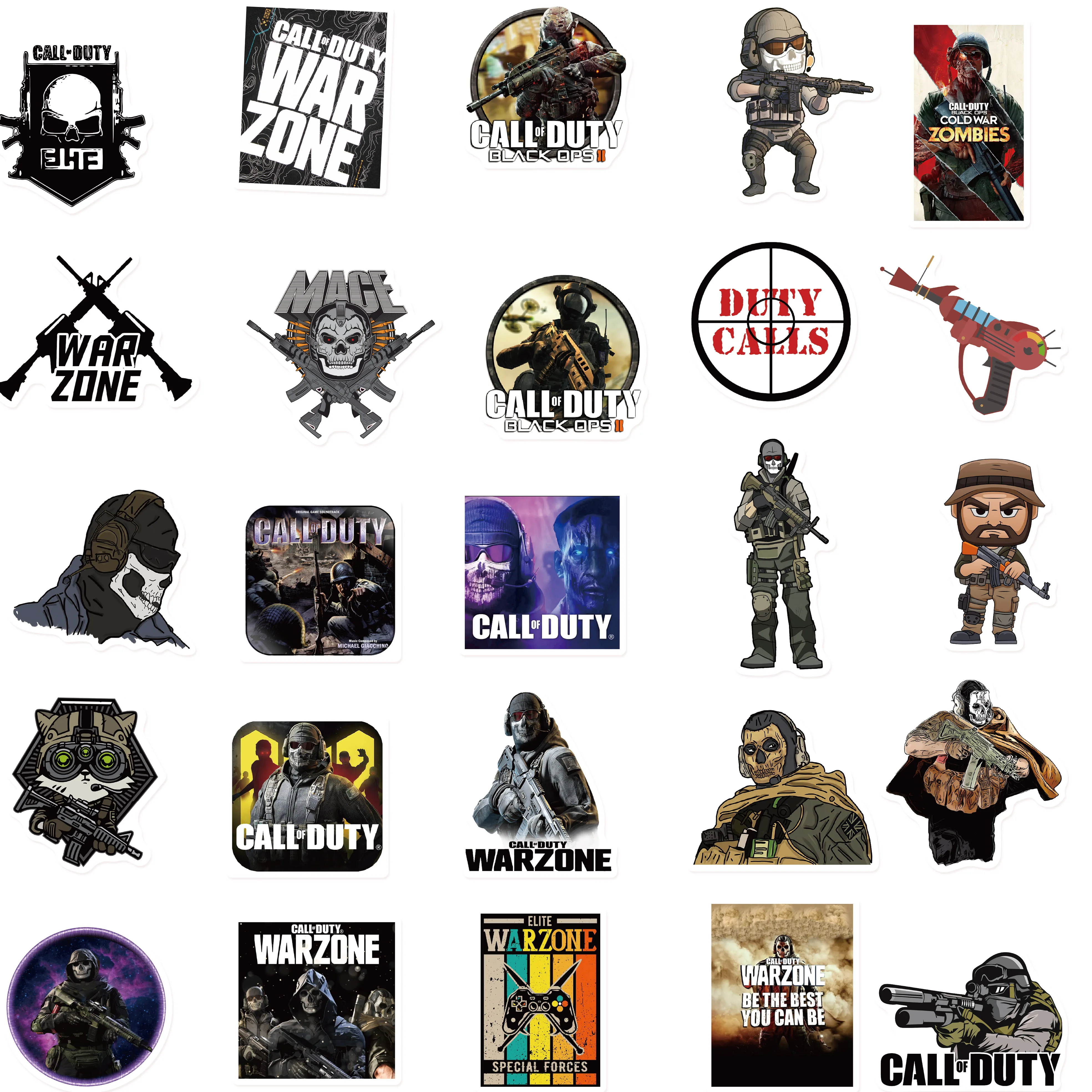 10/50PCS Call of Duty Game Stickers Waterproof for Notebook Luggage Skateboard Bicycle Phone Suitcase Laptop Sticker