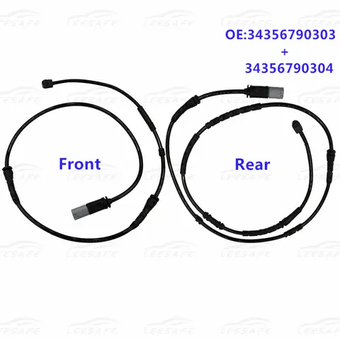 BMW X3 F25 X4 F26 자동차 자동차 액세서리 브레이크 라인 용 전면 + 후면 브레이크 패드 마모 센서 세트 OEM NO 34356790303 + 34356790304