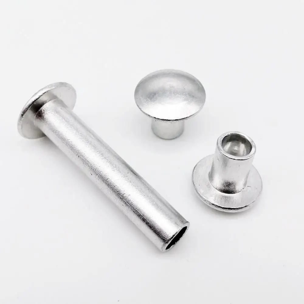 10/50 قطعة M2 M2.5 M3 M4 M5 M6 GB873 الألومنيوم جولة شقة الجمالون رئيس نصف شبه جوفاء عرقوب برشام قطر 2-6 مللي متر طول 3-30 مللي متر #3