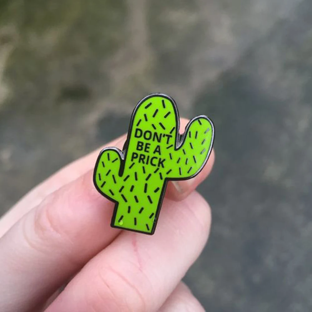 Don't be a prick cactus Brooch Sometimes things don't go your way,but you have to be tough,prickly and have a sense of humour!