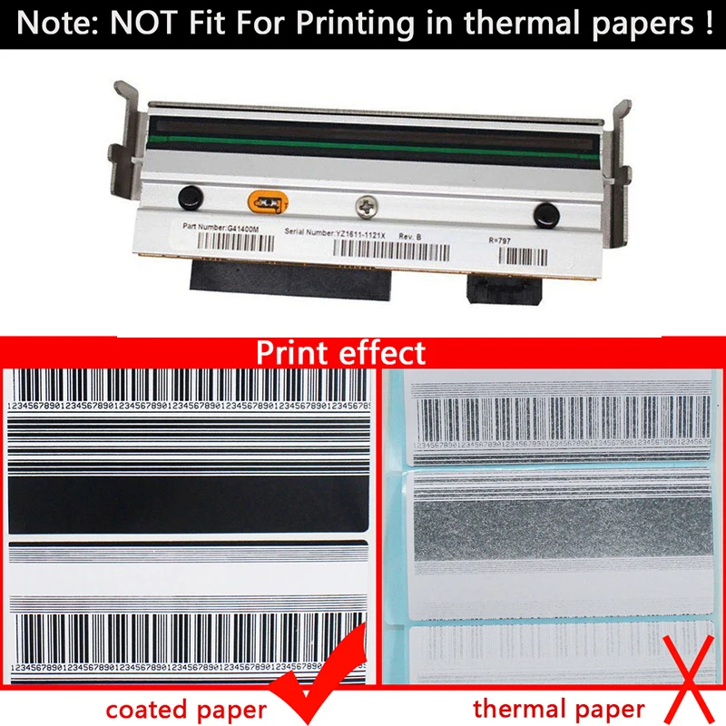 New Printhead G41400 & Main Drive Belt 20006 For Zebra S4M 203dpi Barcode Label Printer,Warranty 90days