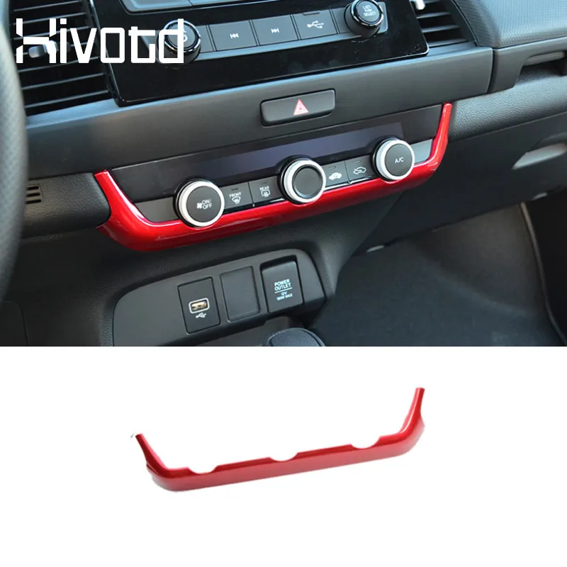 Air Conditioning Control Knob Strip Cover Trim Sticker Interior Decor Parts Car Accessories For Honda Fit GR9 Jazz Crosstar 2021