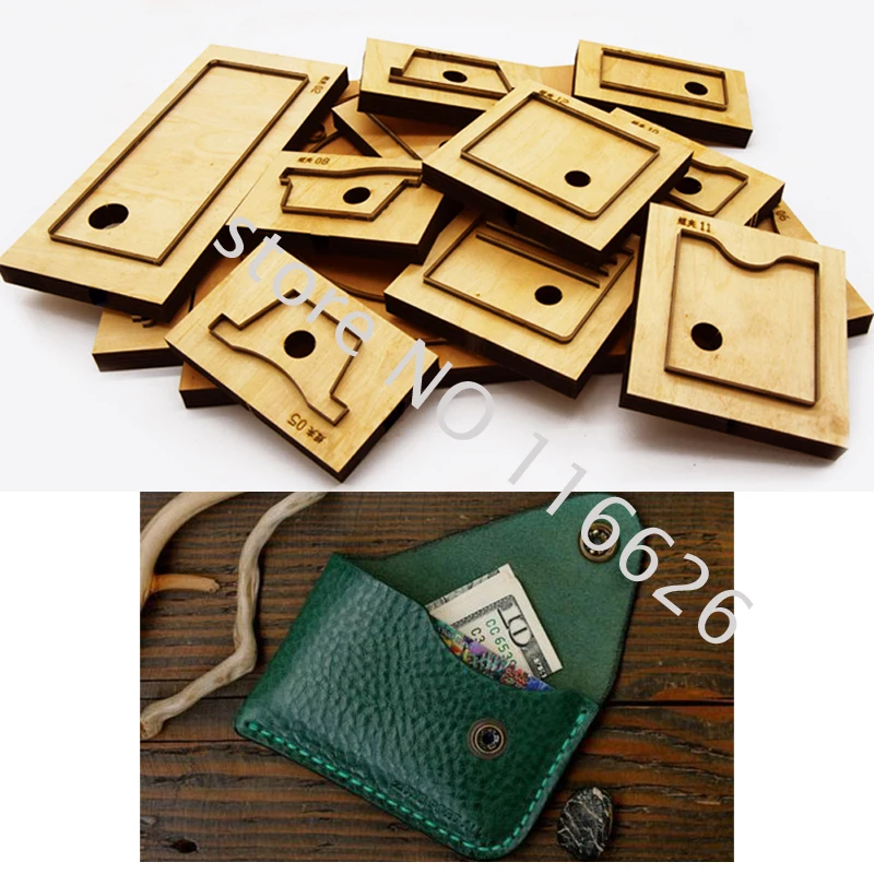 105x78mm DIY leather craft coin bag card holder small snap button  die cutting knife mould hand punch tool pattern