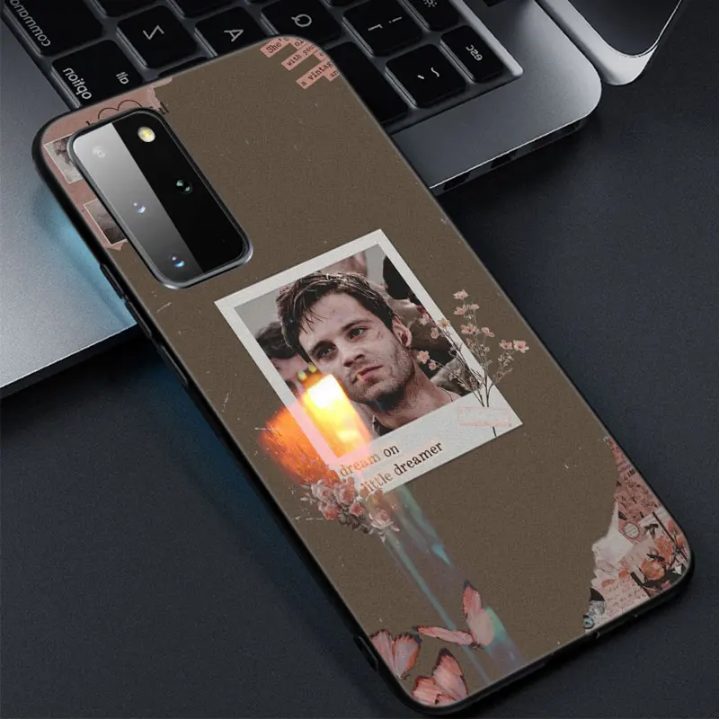 Bucky Barnes silikonowy futerał na telefon do Samsung Galaxy S22 Pro S21 S20 FE Ultra S10 Lite S8 S9 S10E S10 Plus miękki TPU czarny okładka