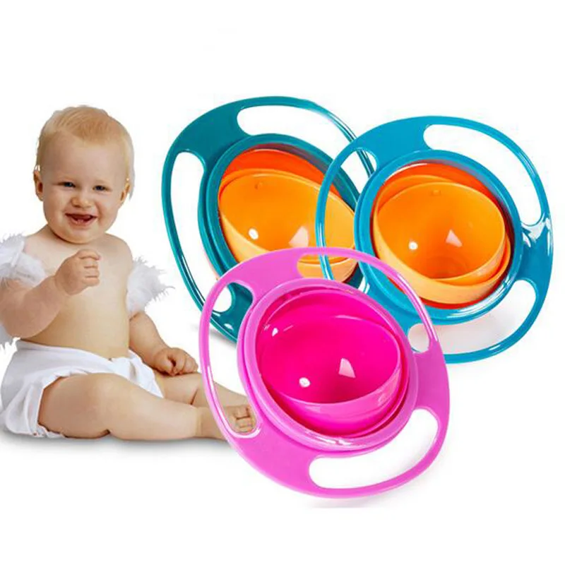 Creative Baby Feeding Learning Dishes Bowl High Quality Assist Toddler Baby Food Dinnerware For Kids Eating Training Gyro Bowl