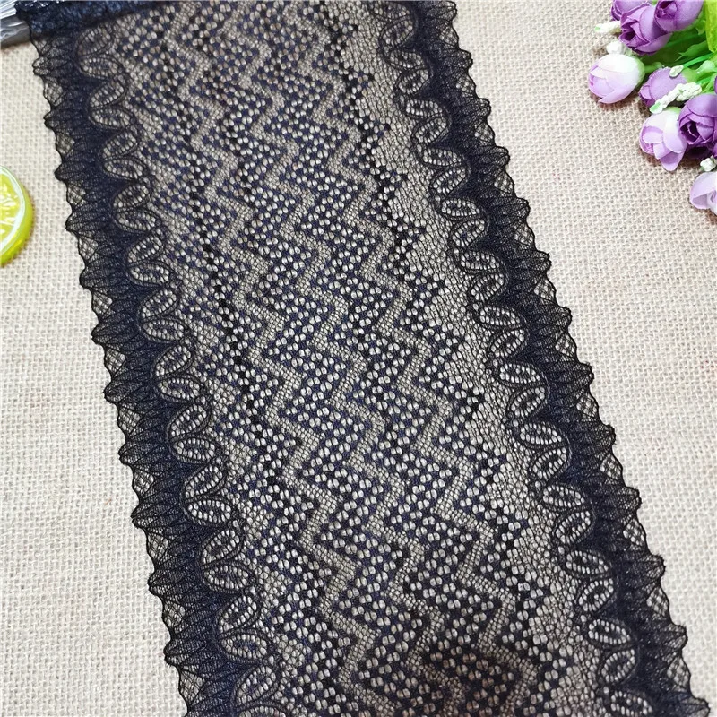 19CM Elastic White Lace Fabric for wedding decoration Sewing Material Accessories Used On Sewing Underwear  And Clothes E1117