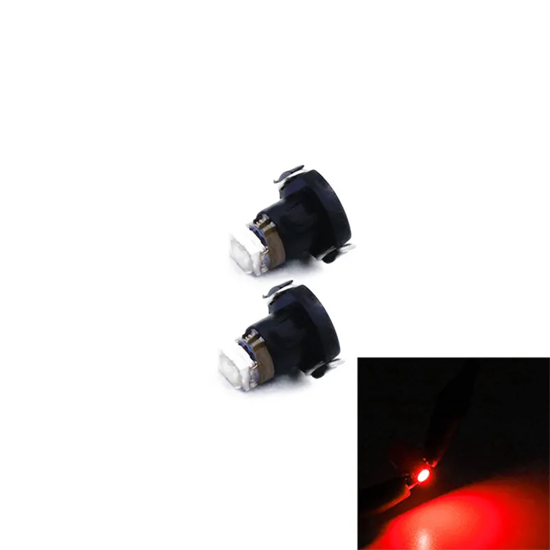 100Pcs Red T3 Wedge 1210 1 Smd 1 LED 12V For Car Instrument Light Dash Climate Gauge Lights Heater Control Bulbs Lamp Light