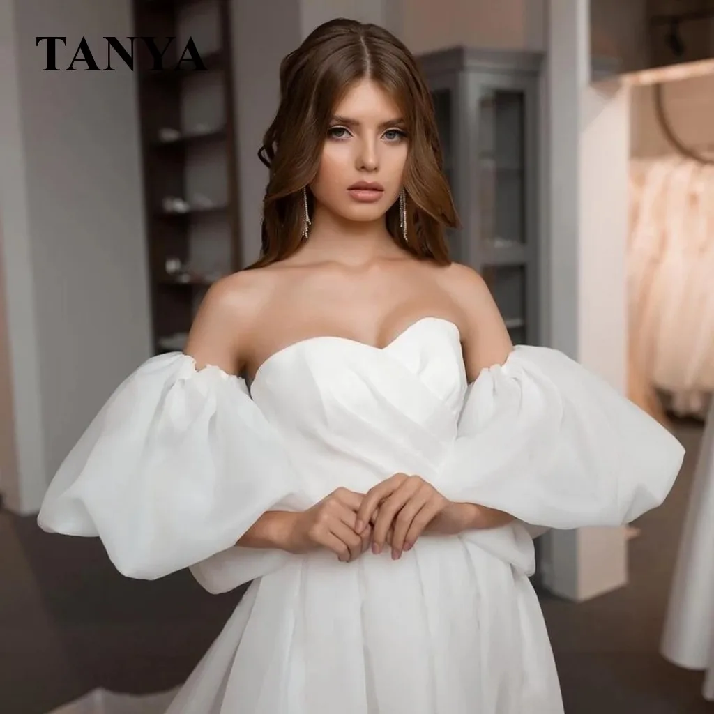 Mangas destacáveis para casamento organza cetim inchado babados acessórios nupcial luvas sem dedos quentes personalizar swd082