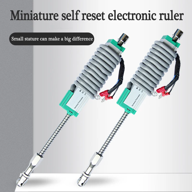 Linear Displacement Sensor Electronic Ruler Automatic Reset KTR Type 10-100mm Miniature Spring Transducer Scale Milling Lathe