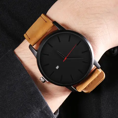 Men's Fashion Leather Quartz Watch SOXY