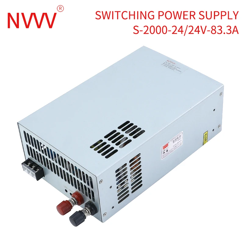 NVVV 2000 W Power Supply Switch Adjustable Output DC 12V 24V 36V 48V Source Transformer 110/220VAC Input Voltage