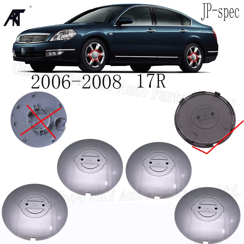 

WHEEL RIM CENTER CAPS for Nissan Teana JP-spec (J31) 'R17 2006–2008 Hub cover