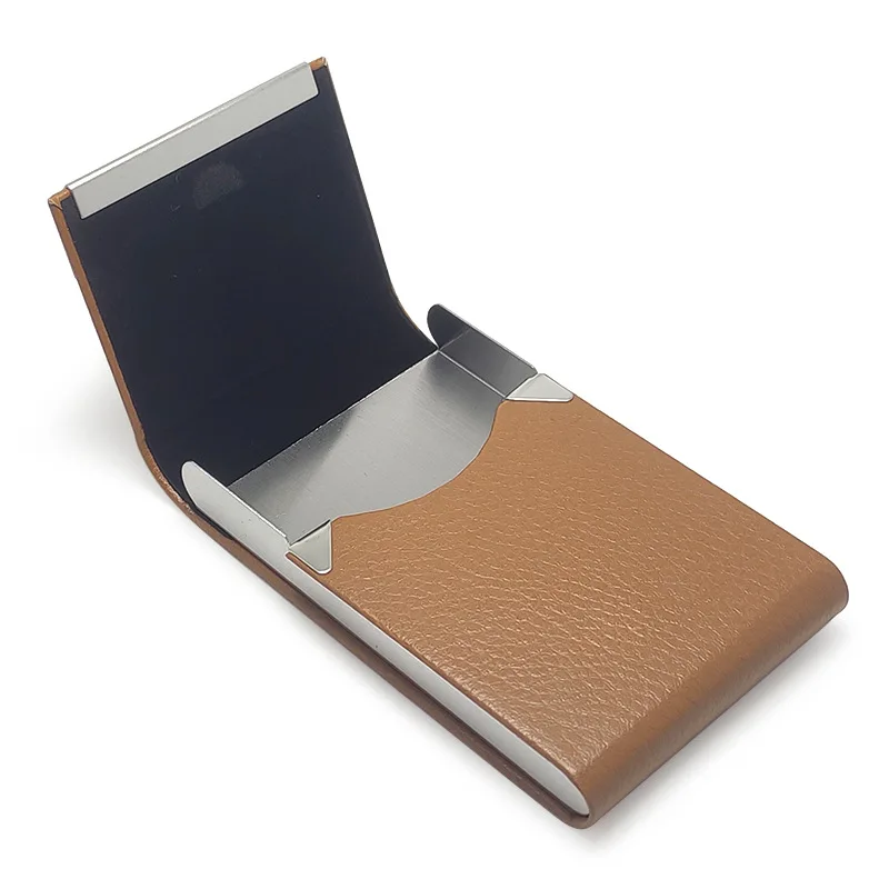 Multifunction Stainless Steel Cigarette Case PU Cigar Storage Box Tobacco Holder 1 PC Card Cases Smoking Accessories