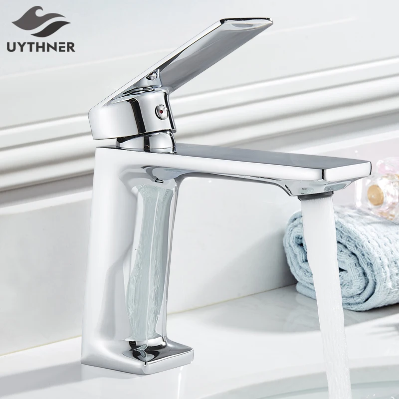 

Basin Faucet Bathroom Sink Faucet Chrome Black Faucet Basin Taps Deck Vintage Wash Hot Cold Water Mixer Tap Crane Bath Faucet