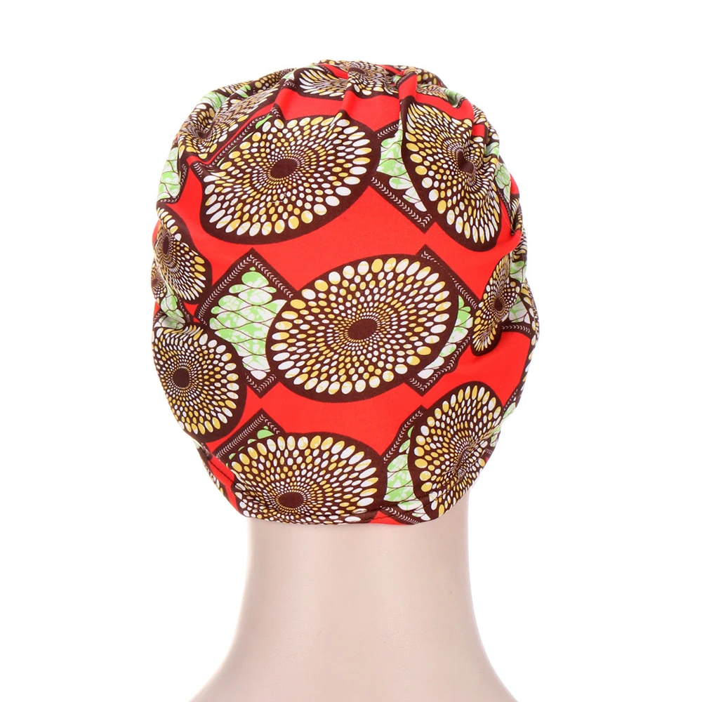 Women Tie Turban Hat Knot Turban Printed African Twist Headwrap Ladies Hair Accessories India Hat Chemo Cap Bonnet Beanies New