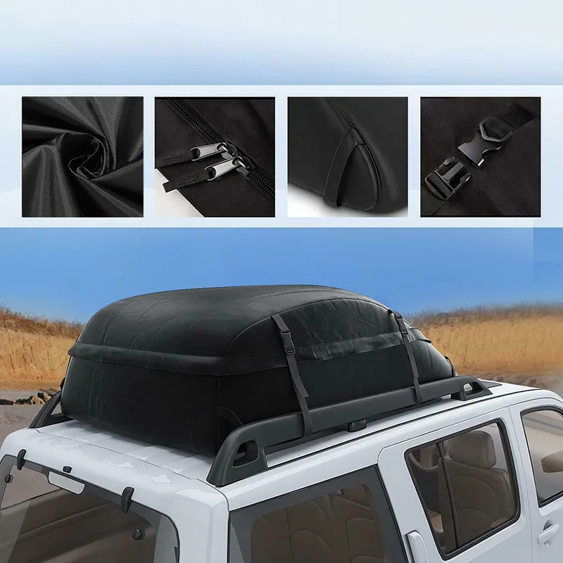 Car Rack Roof Bags Universal Waterproof Anti-Sliding Outdoor Car Rooftop Luggage Bag Trunk SUV Cargo Carrier Storage Travel Bag