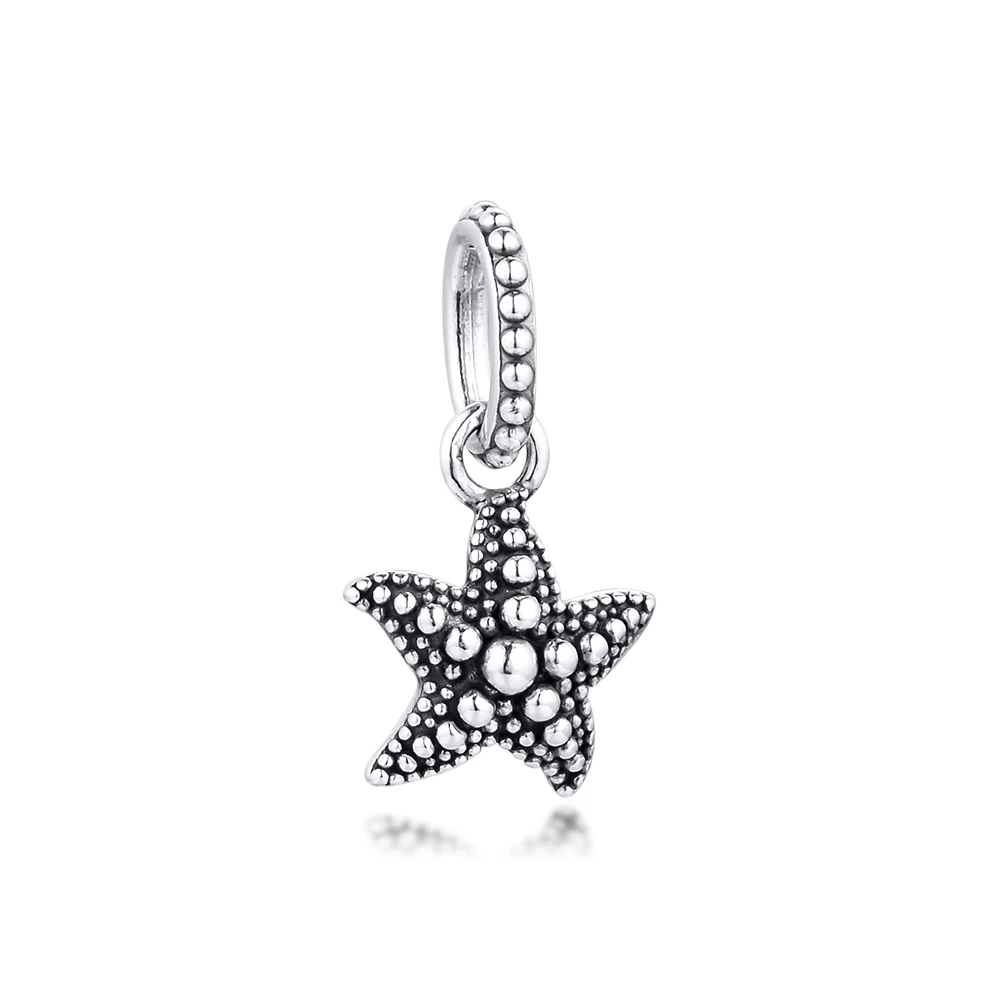 

Beaded Starfish Pendant acsesoris for women Sterling Silver Jewelry Fits Original Bracelets Bead For Jewelry Making