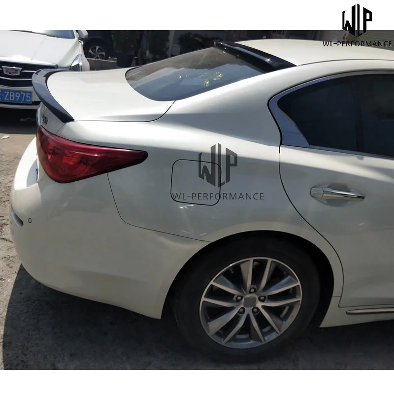 High Quality Carbon Fiber Car Body Kit Rear Spoiler Top Wing Car Styling for Infiniti Q50 Car Styling 2014-up