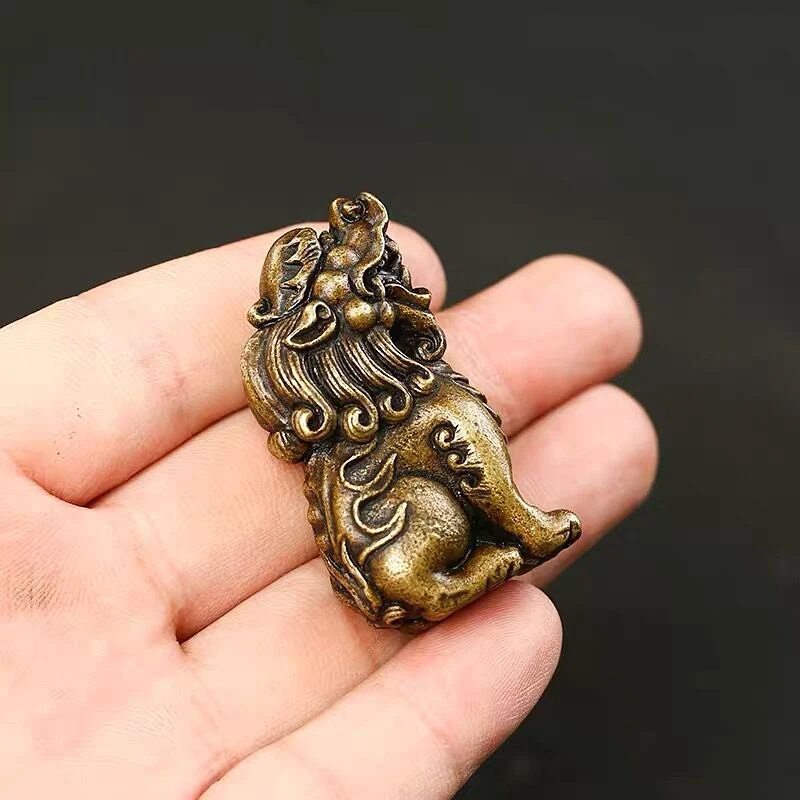 

Bronze Statue Carved Lion Brass Bead Copper Beads Tiny Charms Mala Beads Bracelet Jewellry Findings DIY Accessories Animal