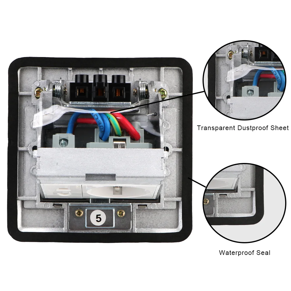 Pop Up Floor Socket Hidden Type Desktop Socket EU/Universal Power Outlet Electrical Switches