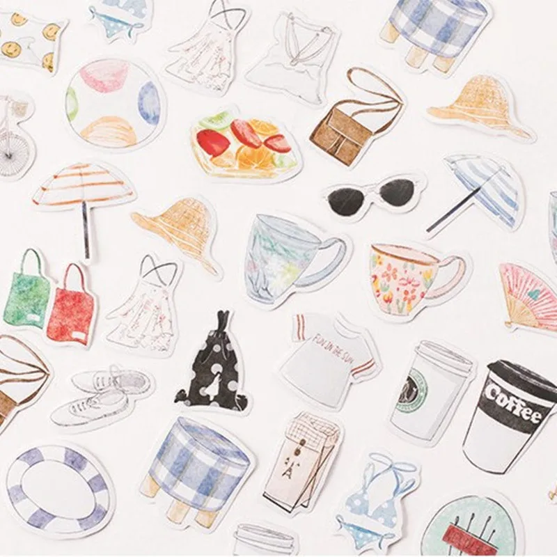 45 Pcs/Pack Kawaii Girls' Stuff Paper Sticker Decoration DIY Handbook Sticker Diary Album Stick Label