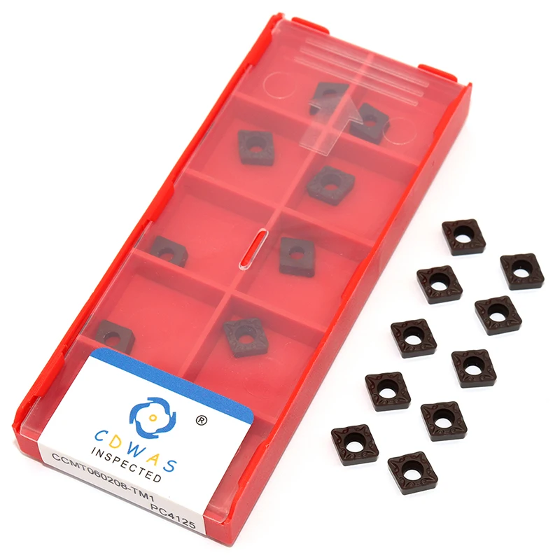CCMT060208 TM1 PC4125 węglika wkładki tokarka CNC narzędzia wysokiej jakości tokarka CCMT 060208 ostrze narzędzia do cięcia CNC dla stali