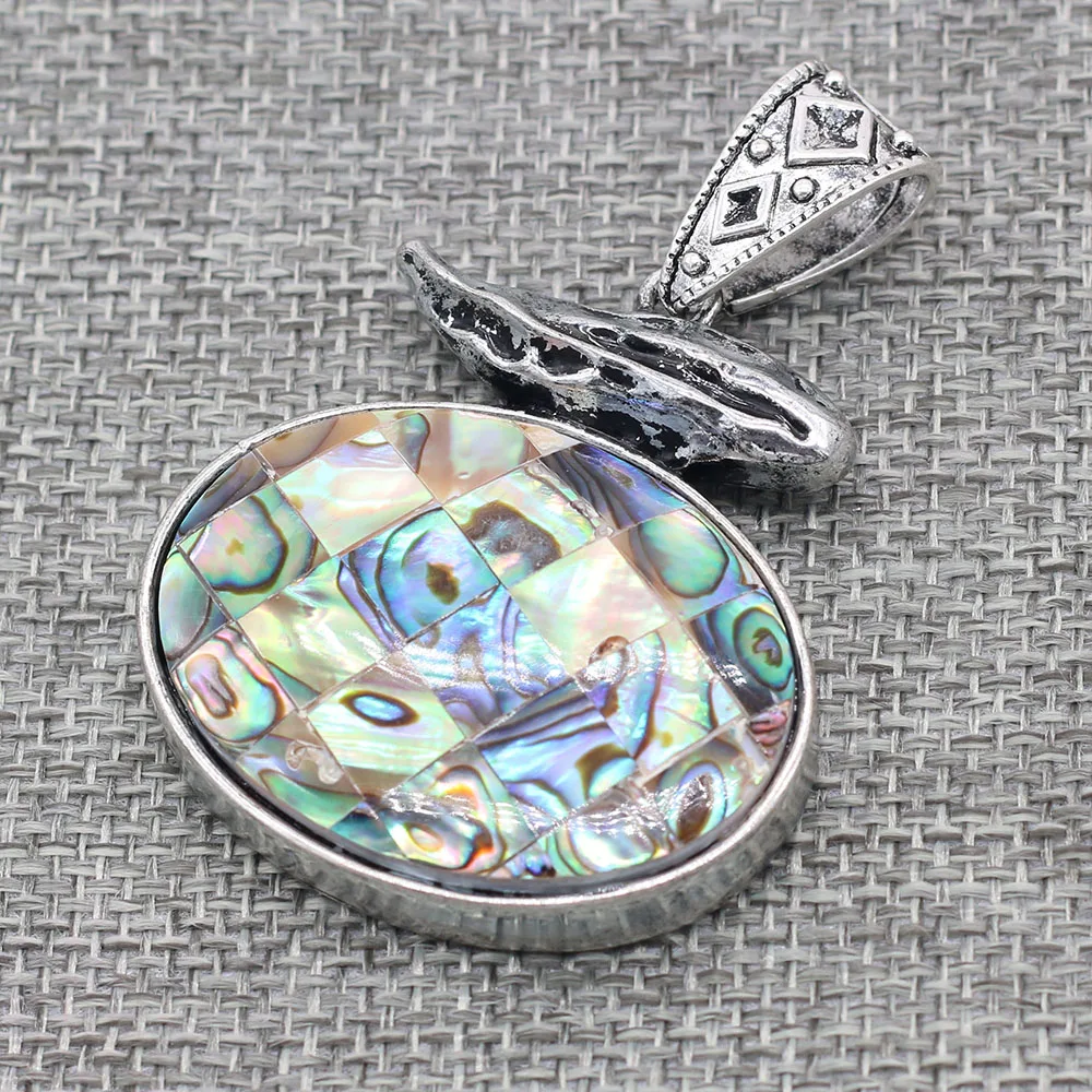 2024 New Natural Stone Abalone Shell Charms Boho Rose Quartzs Agates Pendant for Women Jewelry Making DIY Necklace Accessories image 6