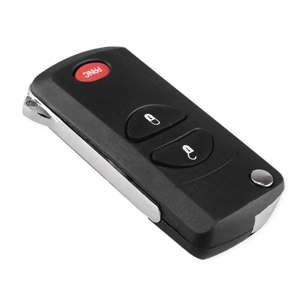 3 Buttons Remote Flip Folding Key Shell Case For Chrysler For Dodge Jeep 2 + 1 Panic PT Cruiser Town & Country Voyager Prowler