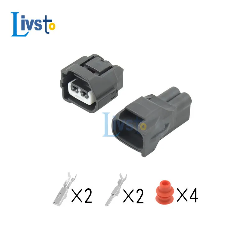 One Set 2 Pin Way Toyota Automotive Waterproof Connector Female Wire Plug Plastic Harness 90980-10899 90980-10901 7283-7023-10