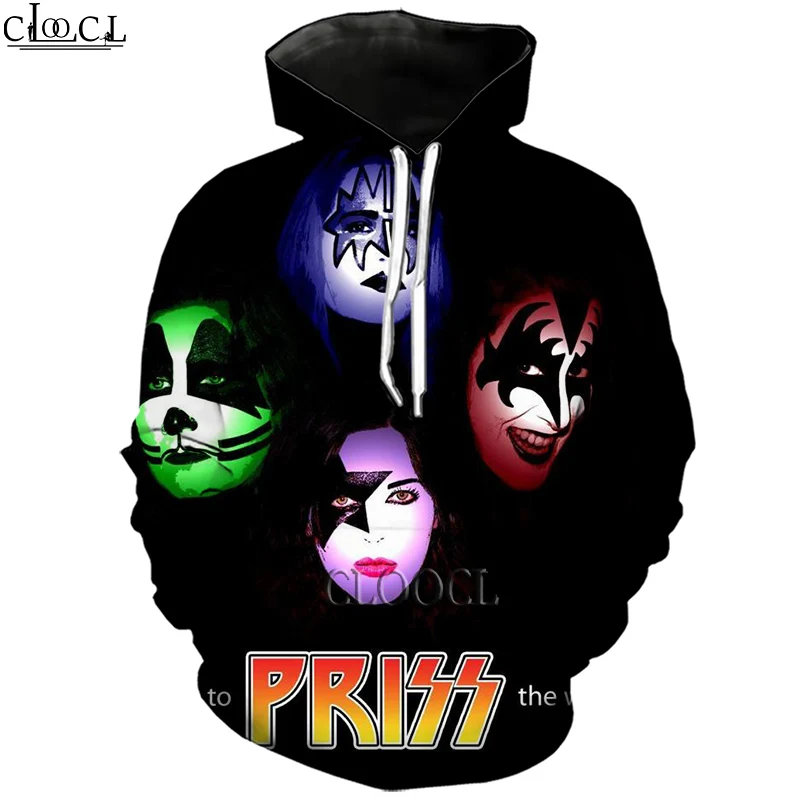 CLOOCL Newest Rock Singer KISS Band 3D Print Men Women Fashion Hoodies Unisex Tracksuit Harajuku Hip Hop Tops Drop Shipping