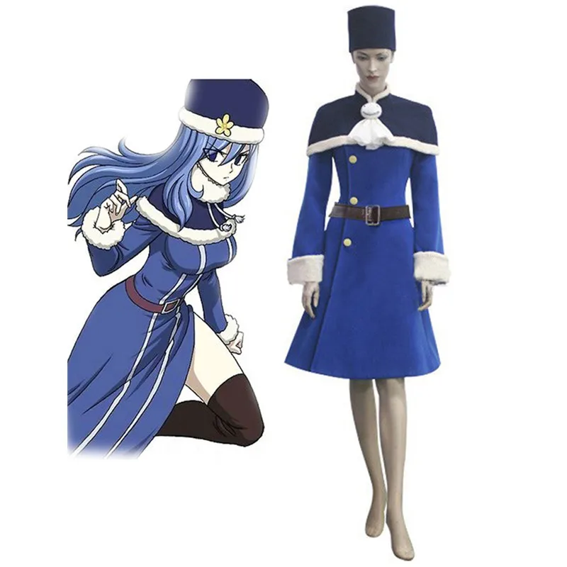 

Fairy Tail Rain Woman Juvia Lockser Blue Lolita Dress Cosplay Costume