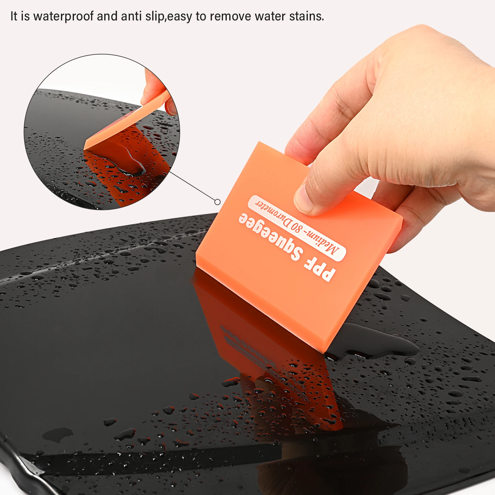 EHDIS 1/3pcs Car Wrapping Squeegee Set Carbon Fiber Vinyl Film Soft Rubber Scraper Window Tint Tool Sticker Glue Water Remover