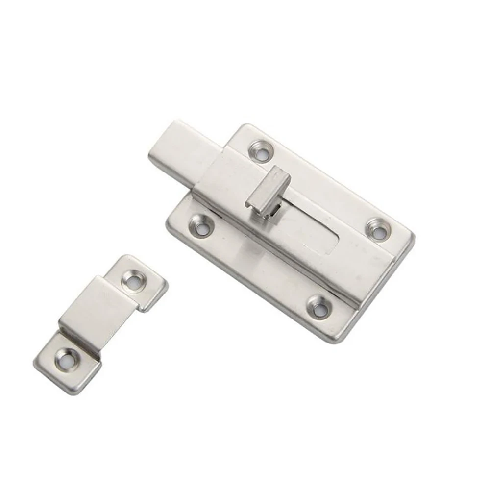 2/3/4inch Stainless Steel Door Latch Barrel Bolt Latch Hasp Stapler Gate Lock Safety Easy To Install for Bathroom Washroom