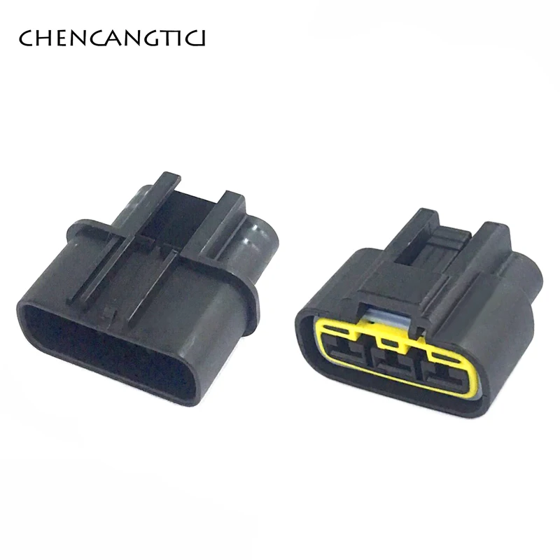 1 Set 3 Pin Left Slot Automotive Waterproof Fan Plug Male Female Connector For Car Changhe Changan QLW-A-3F-GR