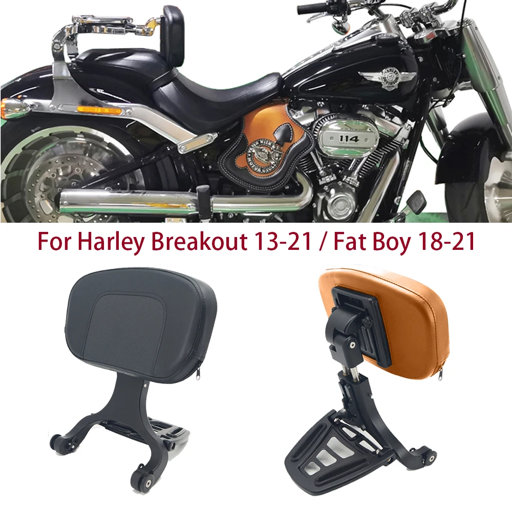 Motorcycle Multi-Purpose Driver Passenger Backrest For Harley Softail Fat Boy FLFBS FLFB 2018-2021 Breakout FXBRS 2013-2021