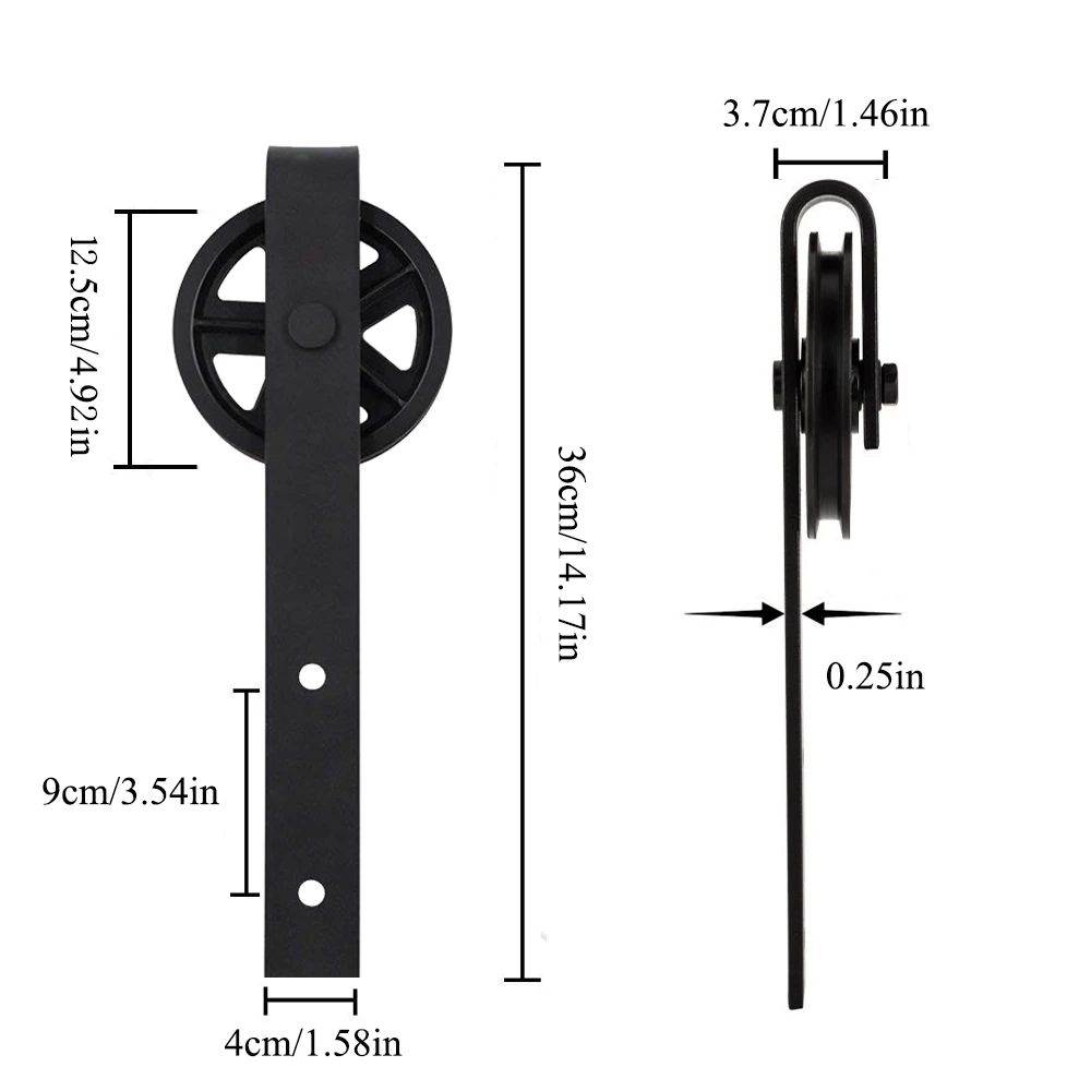 Imagem -03 - Antique Grande Rollers Aço Deslizante Porta de Madeira do Celeiro Hardware Kit Cloconjunto Grupo Rolo para Interior Porta Deslizante Não Incluem Track