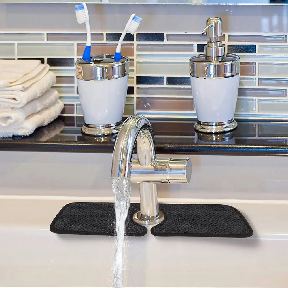 Kitchen Faucet Absorbent Mat Sink Splash Guard Microfiber Faucet Splash Catcher Countertop Protector for Kitchen Bathroom