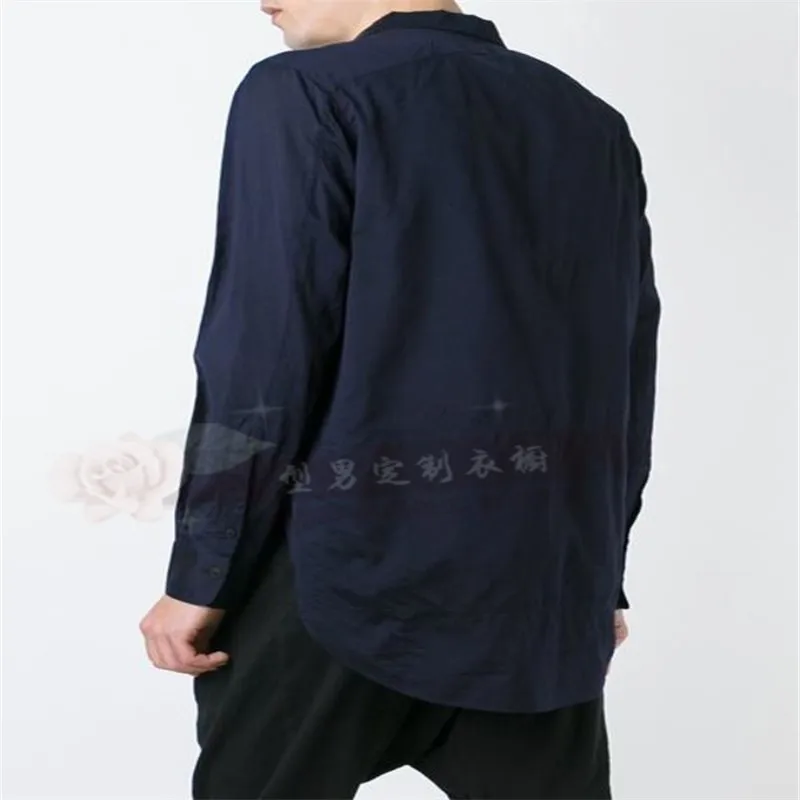 S-6XL!!  The new design asymmetrical shirt size men's fashion men's fashion new men's long sleeve jacket