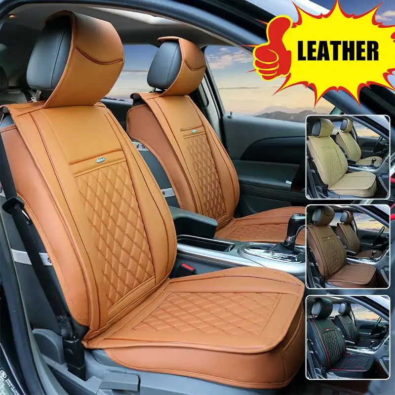 PU Leather Front Seat Covers Auto Car Seat Protector Waterproof for Cars Trucks SUV