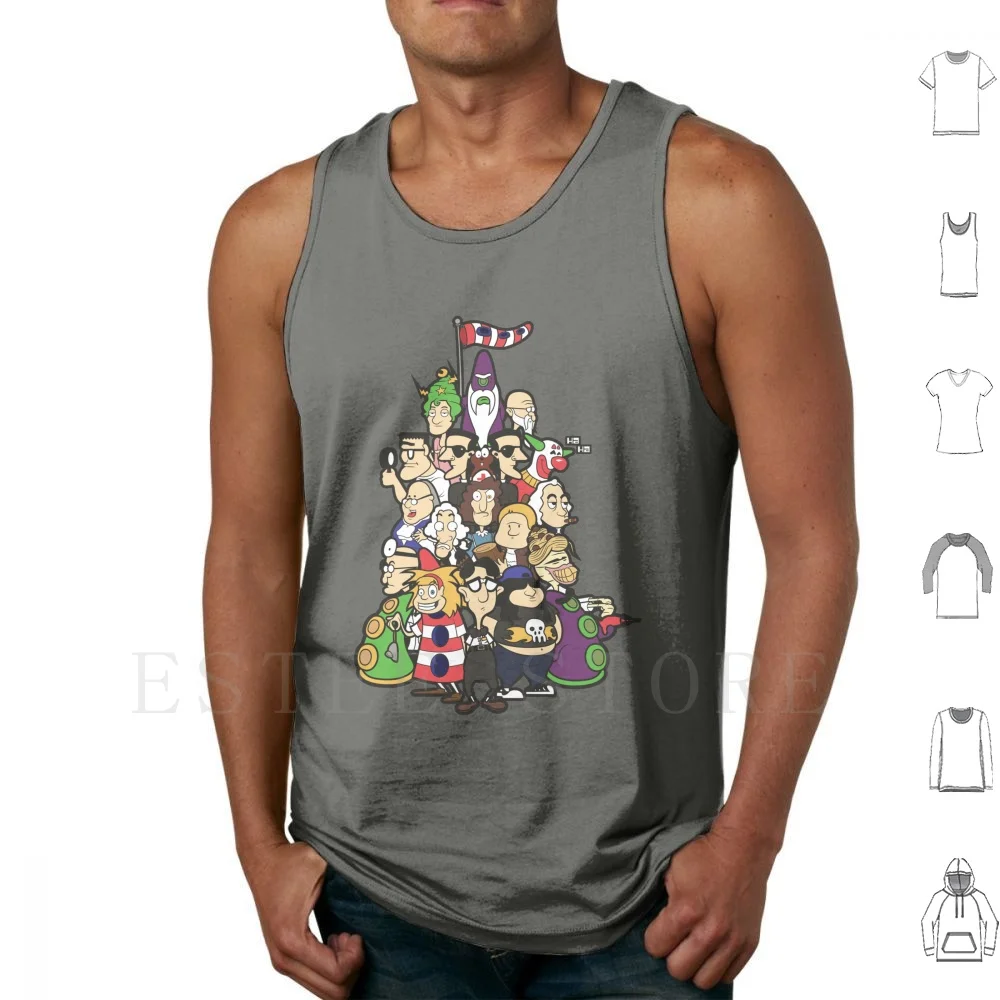 Day At The Mansion In Colour! Tank Tops Vest Cotton Day Mansion Tentacle Hoborobo Bernard Hoagie Laverne Weston Scoweston Geek