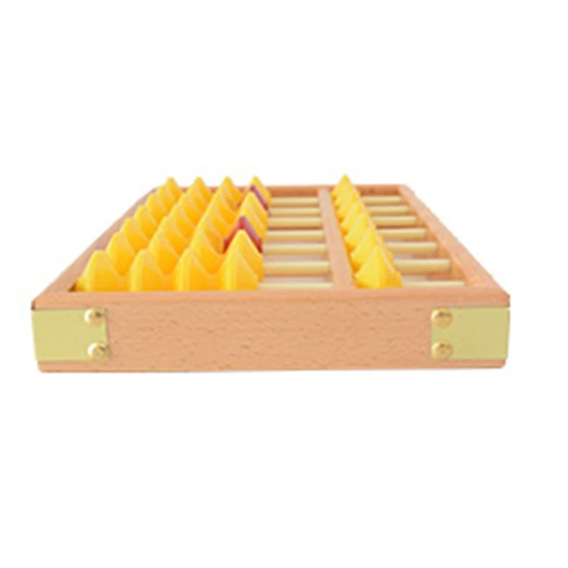 7 Column Non-Slip Hanging Wooden Abacus Chinese Soroban Educational Tool Mathmet K3KB