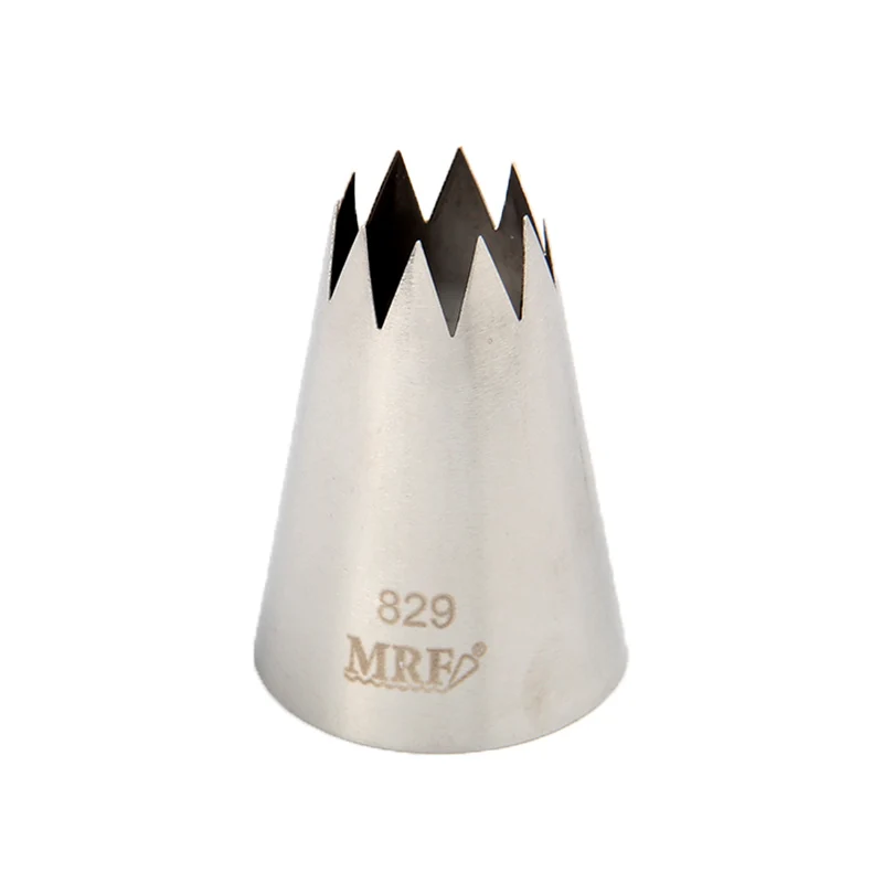 MRF Brand Stainless Steel 304 Large 31MM Top Open Star Piping Nozzle Cake Decoration Icing Tip #829