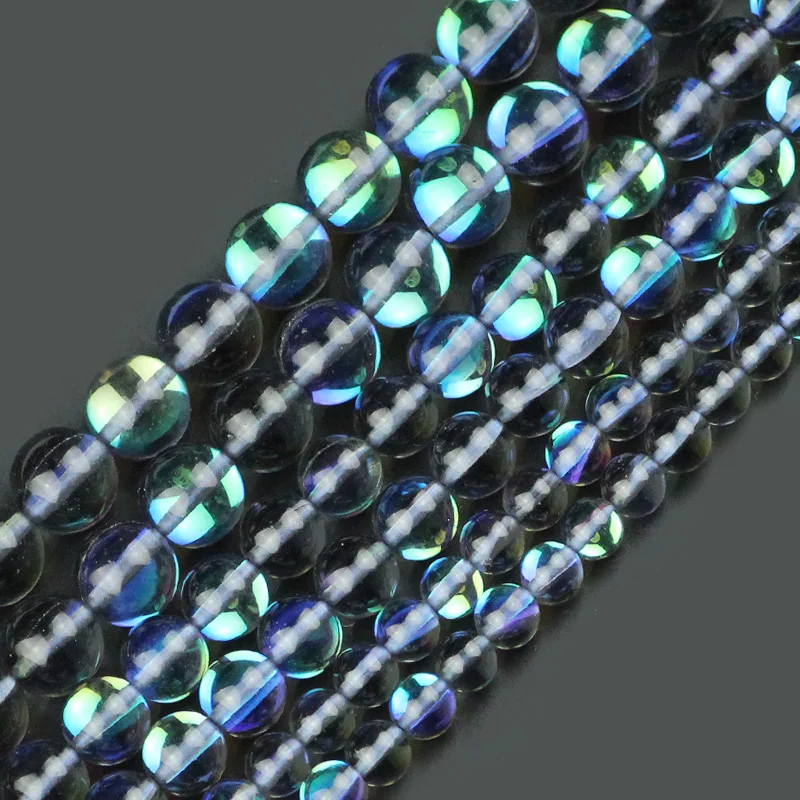 YHBZRET Natural Blue Flash Stone Labradorite 6/8/10MM Light Shining Loose beads for jewelry making bracelet DIY Accessories