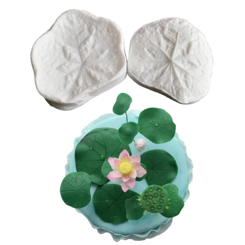 NEW Lotus Water lily Leaves Veiner Silicone Mold Fondant Mould Cake Decorating Tools Clay Gumpaste,Sugarcraft Craft Tools M2475